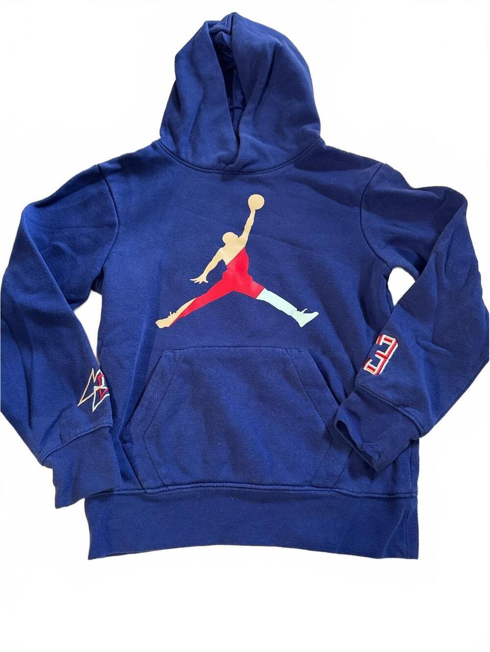 Nike Jordan Boys' Blue Pullover Hoodie Size XL